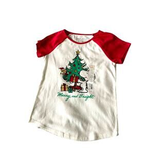 Snoopy Christmas Holiday‎ T Shirt Girls  7 *NWT